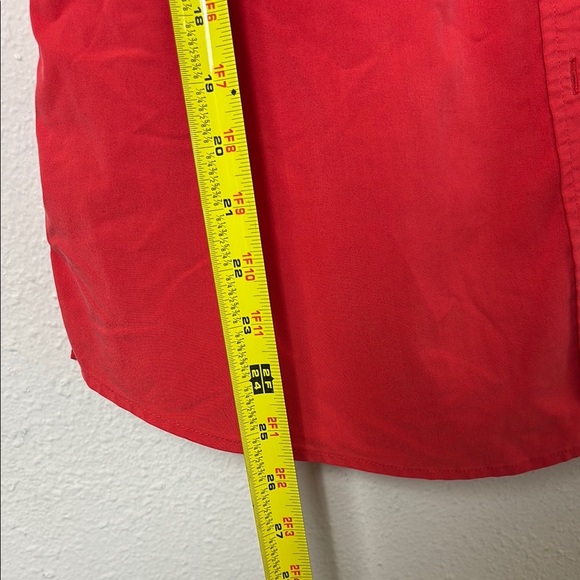 Chico’s Silky Soft Camp Button Down Shirt Burnt Orange size 2 US 4-6 - Picture 8 of 11